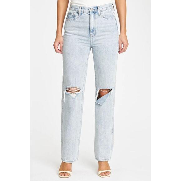 Pistola Women's High Rise Cassie Jeans Moonlight Distressed Blue Size 28 - Picture 1 of 6